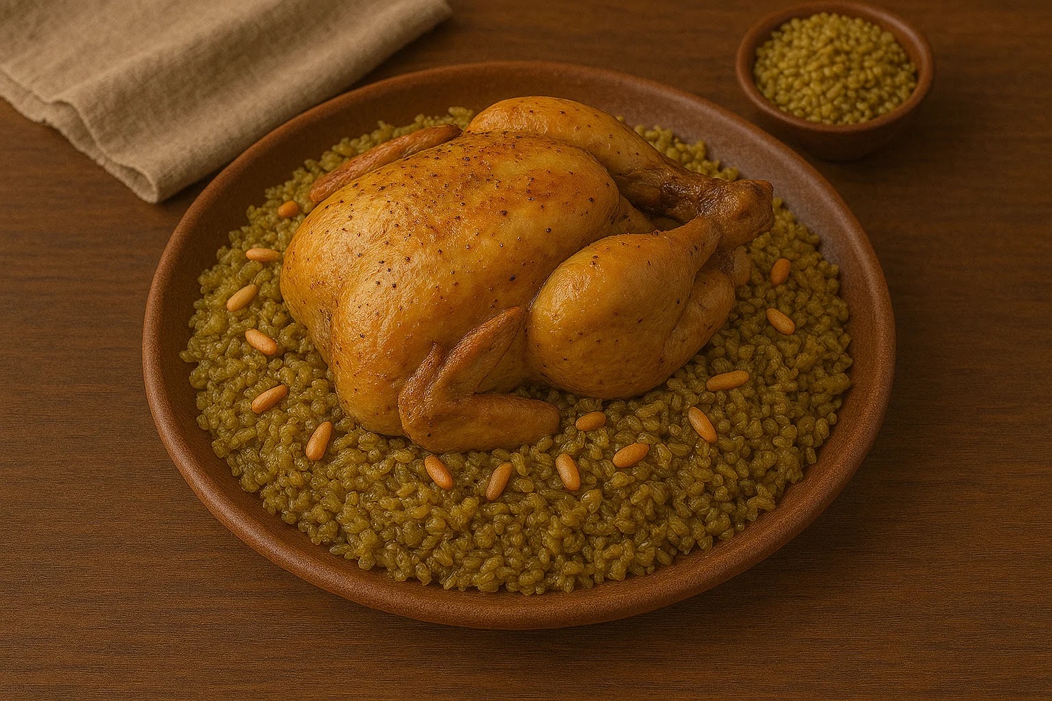 🍗🌾 الفريكة بالدجاج: طبق شرقي أصيل يجمع النكهة والفائدة