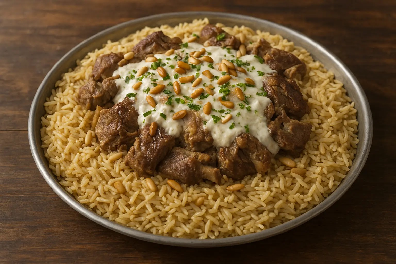 🍖🇯🇴 المنسف الأردني باللحم البلدي: ذروة الكرم وتاج الموائد التراثية