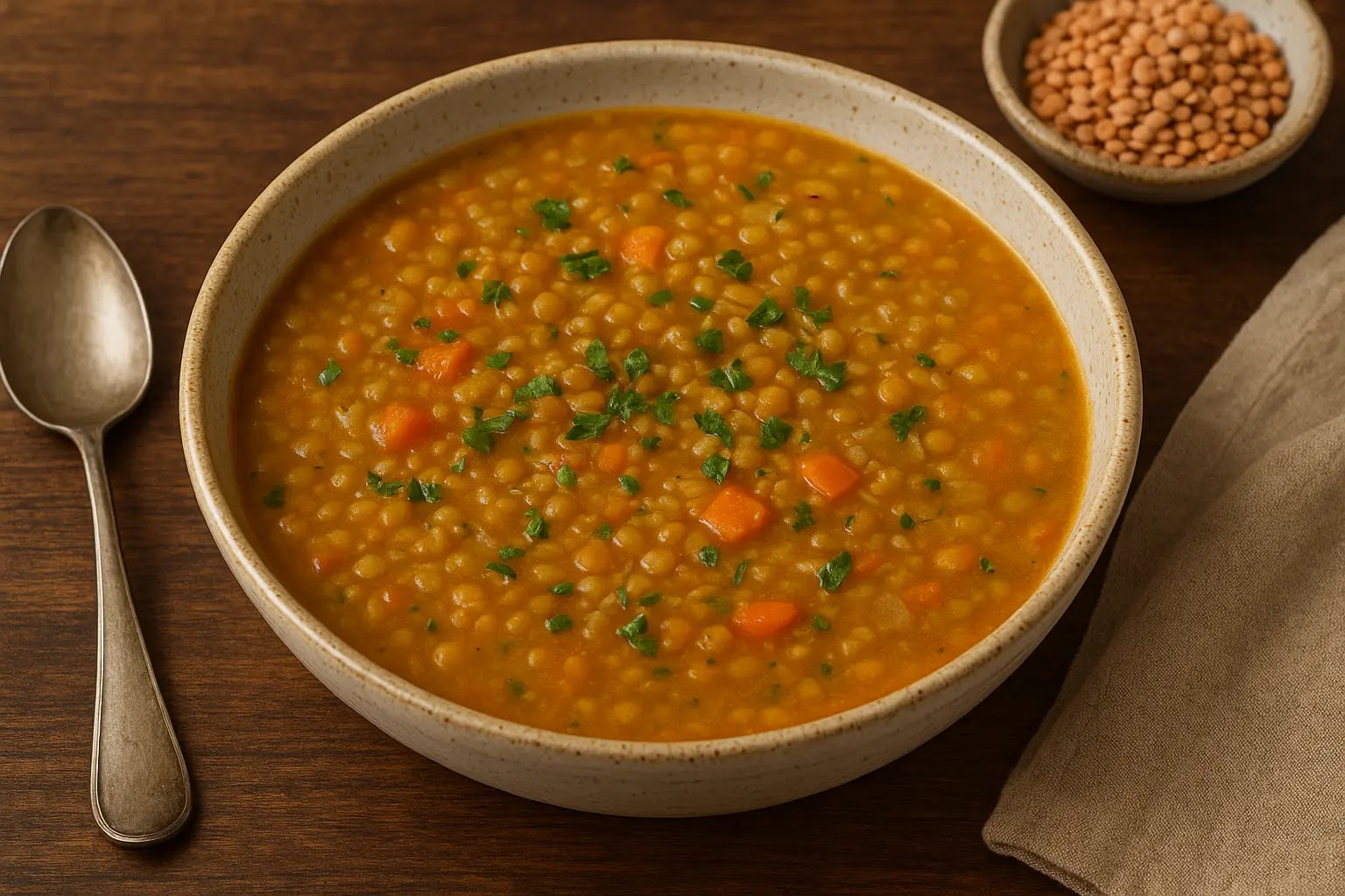 🍲🌾 شوربة العدس: الطبق الدافئ الذي يجمع بين الطعم والفائدة