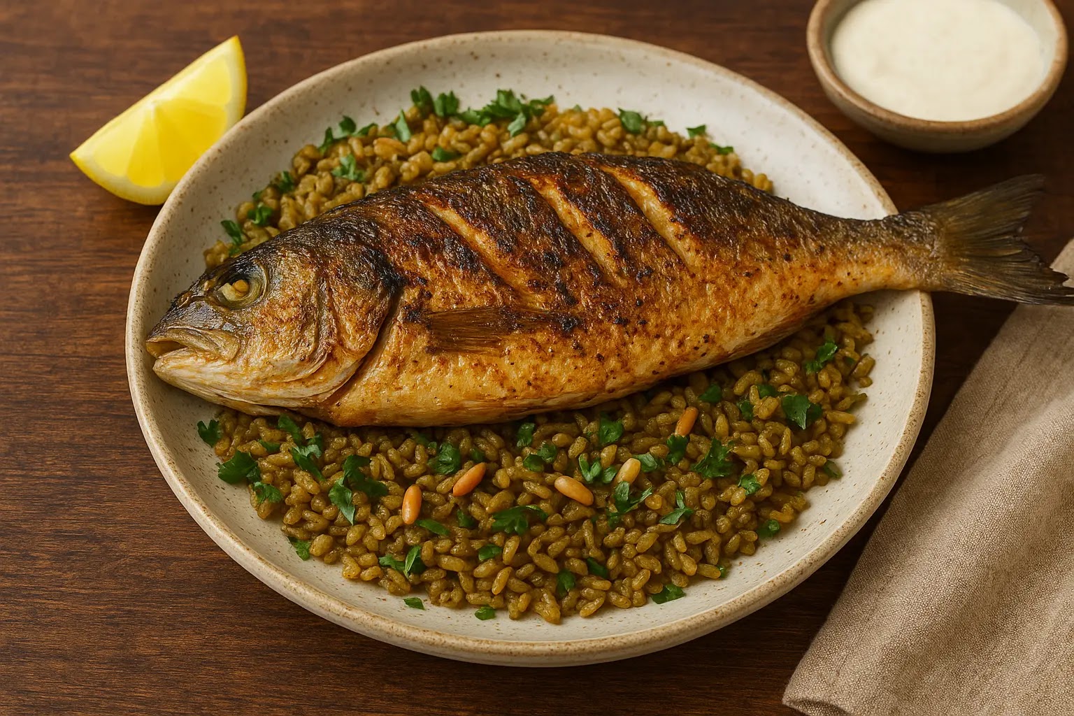 🐟🔥 السمك المشوي بالفرن: وجبة صحية ولذيذة بطعم لا يُقاوم