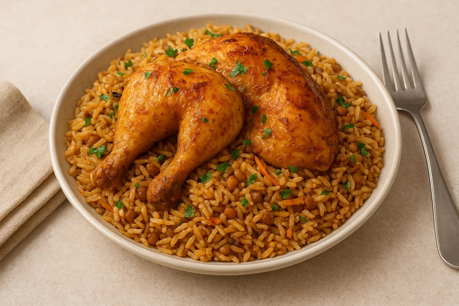 🍗🇸🇦 الكبسة السعودية بالدجاج – طبق عربي أصيل على السفرة الخليجية