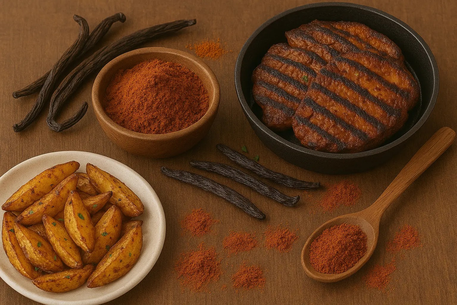 🔥🧂 كيف تُحسّن البهارات المدخّنة مذاق الأطباق وتضيف نكهة الشواء دون نار؟