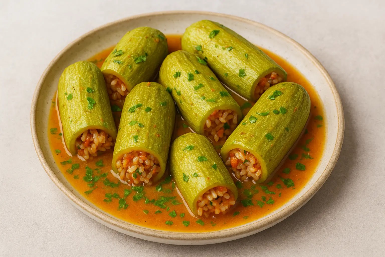 🥒🍚 محشي الكوسا بالرز – نكهة شرقية أصيلة على سفرتكم