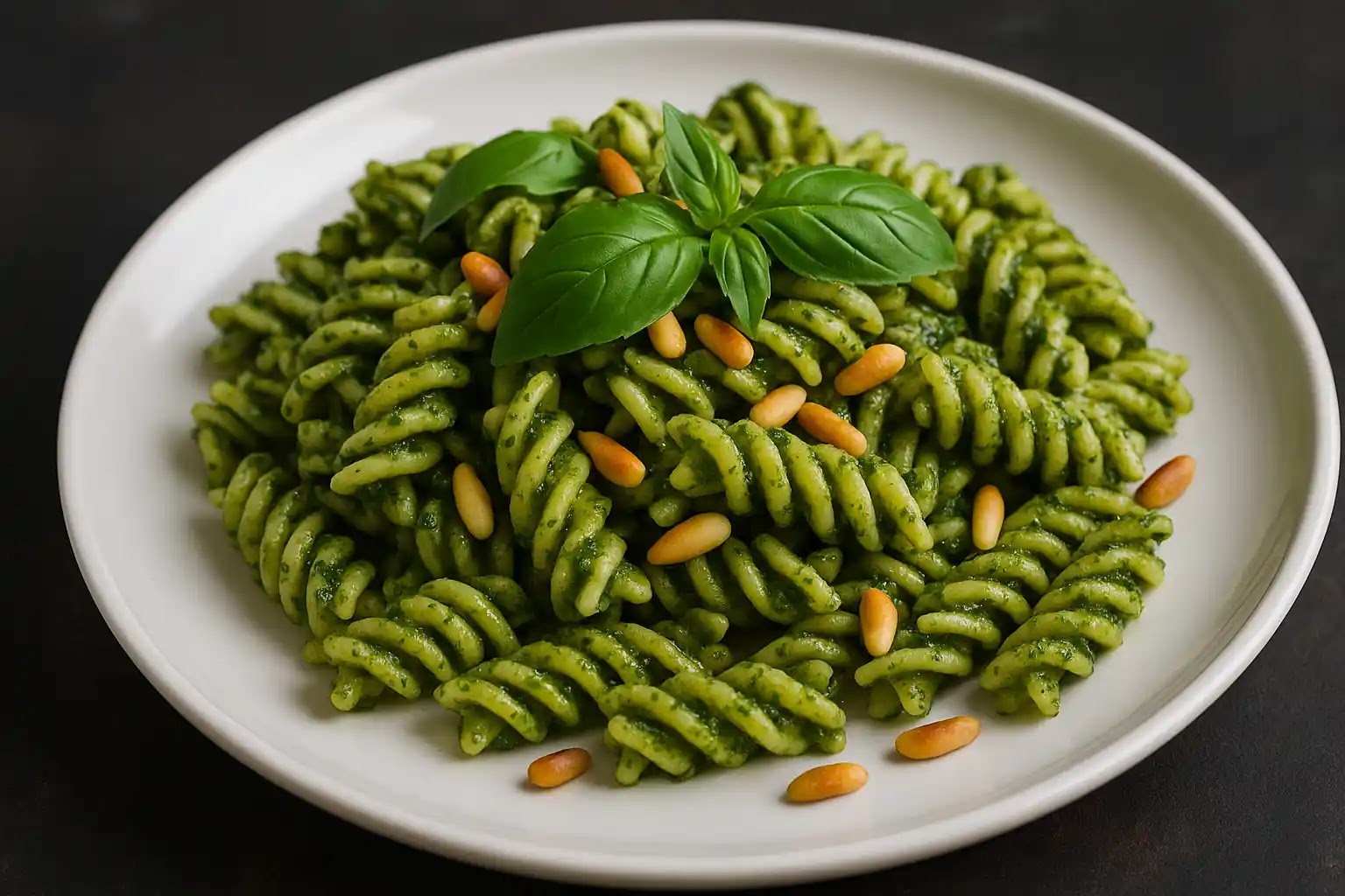 🌿 باستا بستو الريحان – صوص البازيليكو الإيطالي بروائحه المنعشة