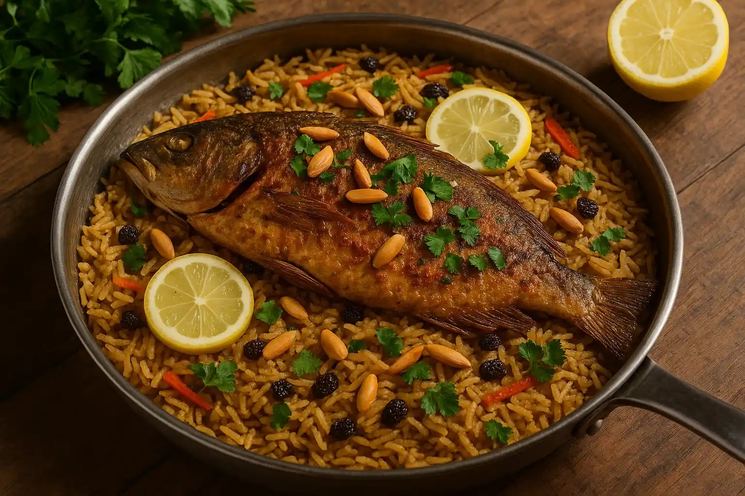 🐟🍛 كبسة السمك الخليجية الأصلية – نكهة بحرية ببهارات خليجية قوية
