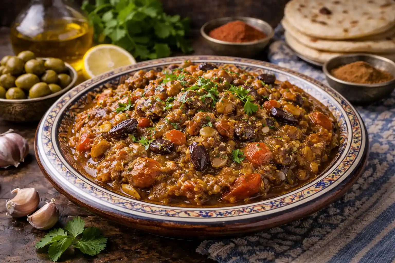 🇲🇦 Moroccan Zaalouk – A Smoky Eggplant Salad with Authentic Moroccan Flavor