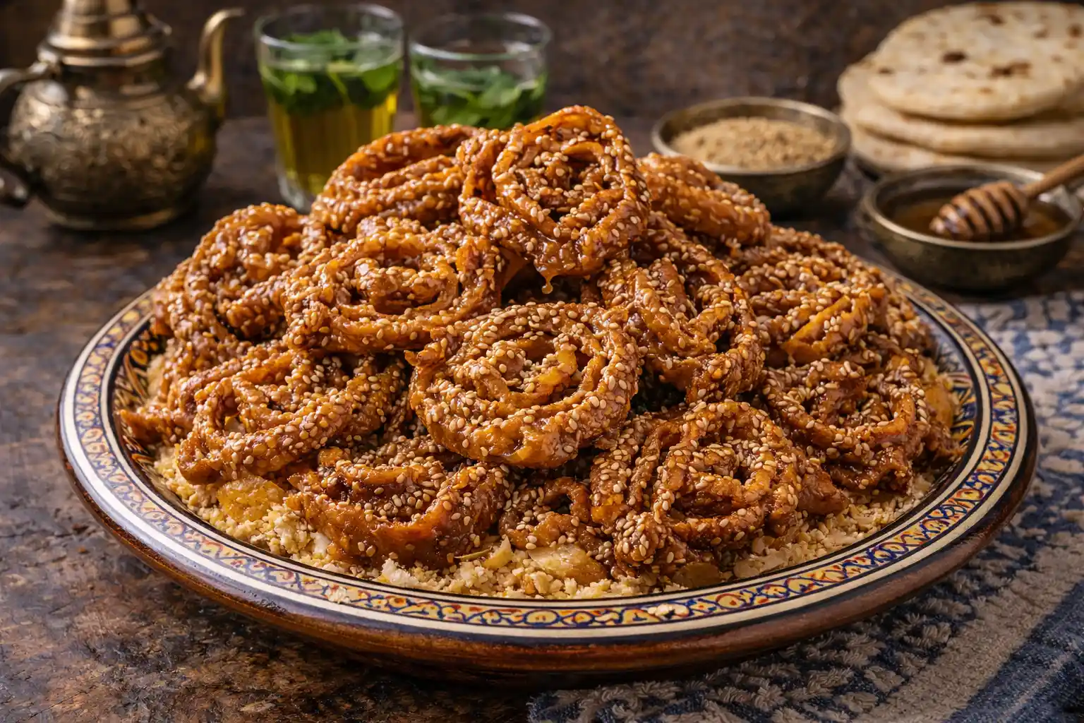 🇲🇦 Moroccan Chebakia – A Traditional Sesame and Honey Ramadan Pastry