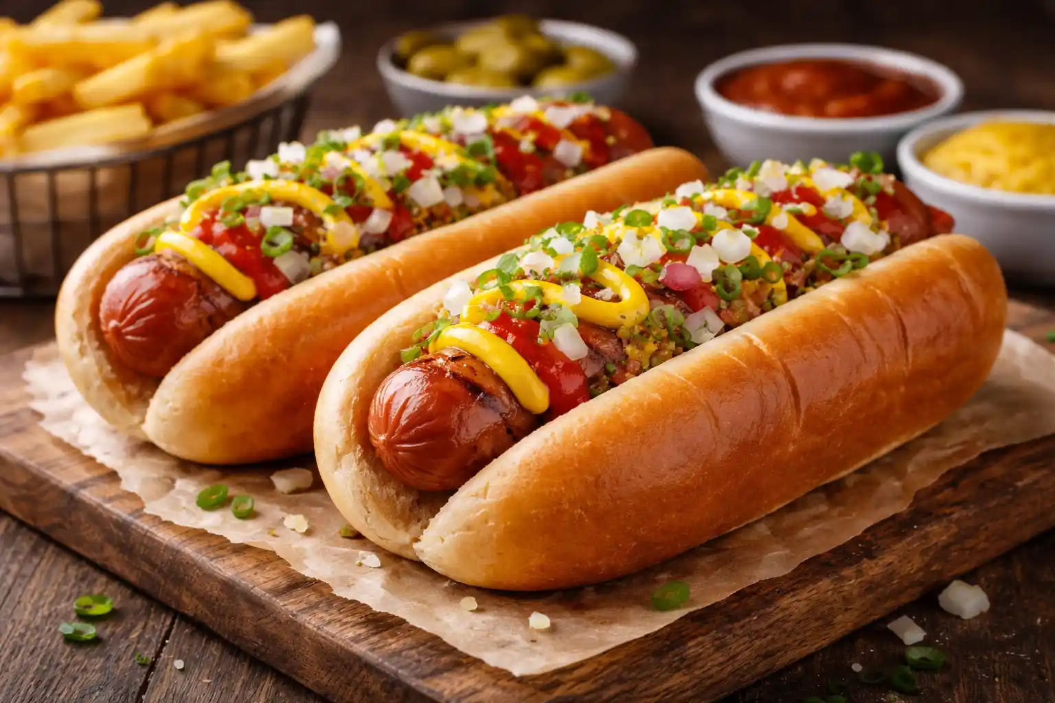 🌭 الهوت دوغ الأمريكي – طريقة التحضير، الصلصات الشهيرة، وأشهر أنواعه