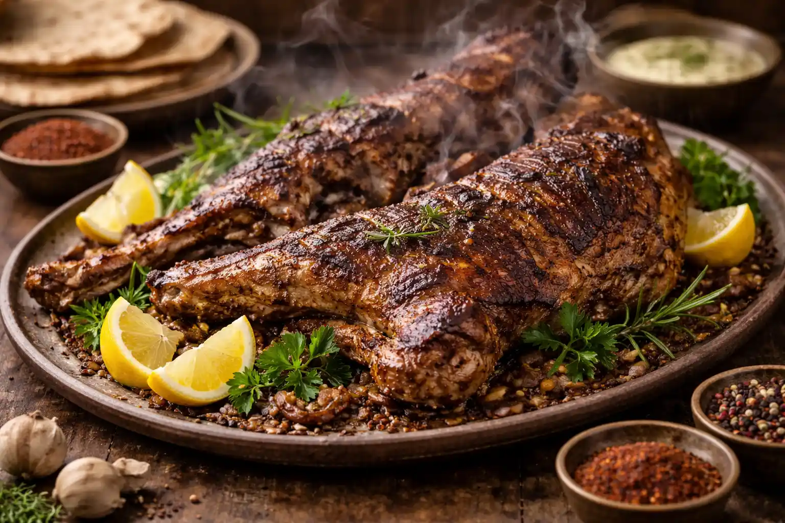 🍖🔥اللحم المشوي على الطريقة العربية – نكهة أصيلة تتوارثها الأجيال