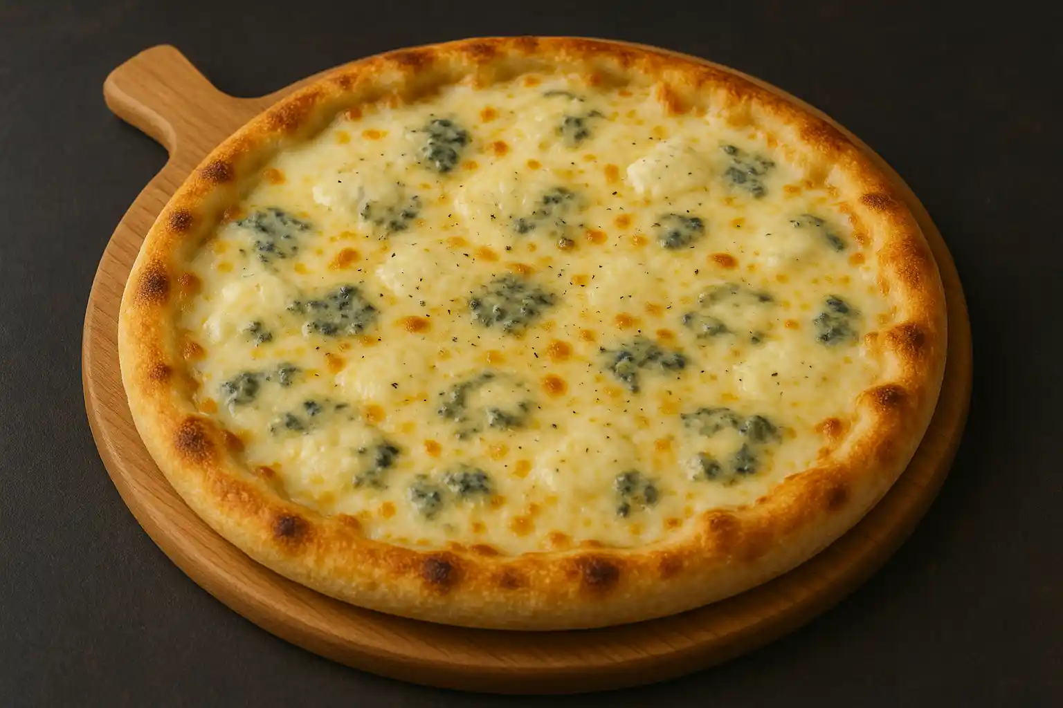 🧀 بيتزا أربع أجبان (Quattro Formaggi) – البيتزا الكريمية الغنية بالنكهات الإيطالية