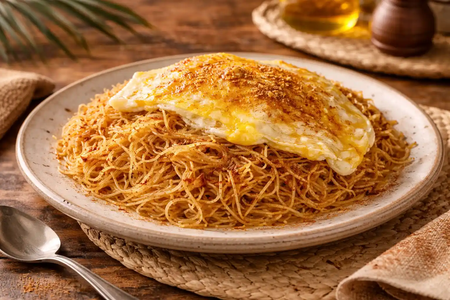 البلاليط الإماراتية: فطور تقليدي يوازن بين حلاوة الشعيرية ونكهة البيض والزعفران