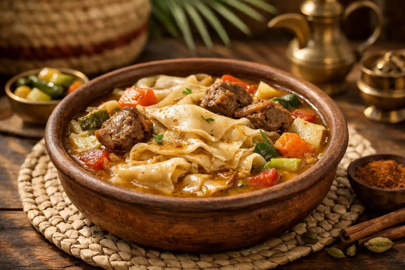 المرقوقة الإماراتية: طبق منزلي أصيل يجمع العجين الطري بمرق اللحم والخضار