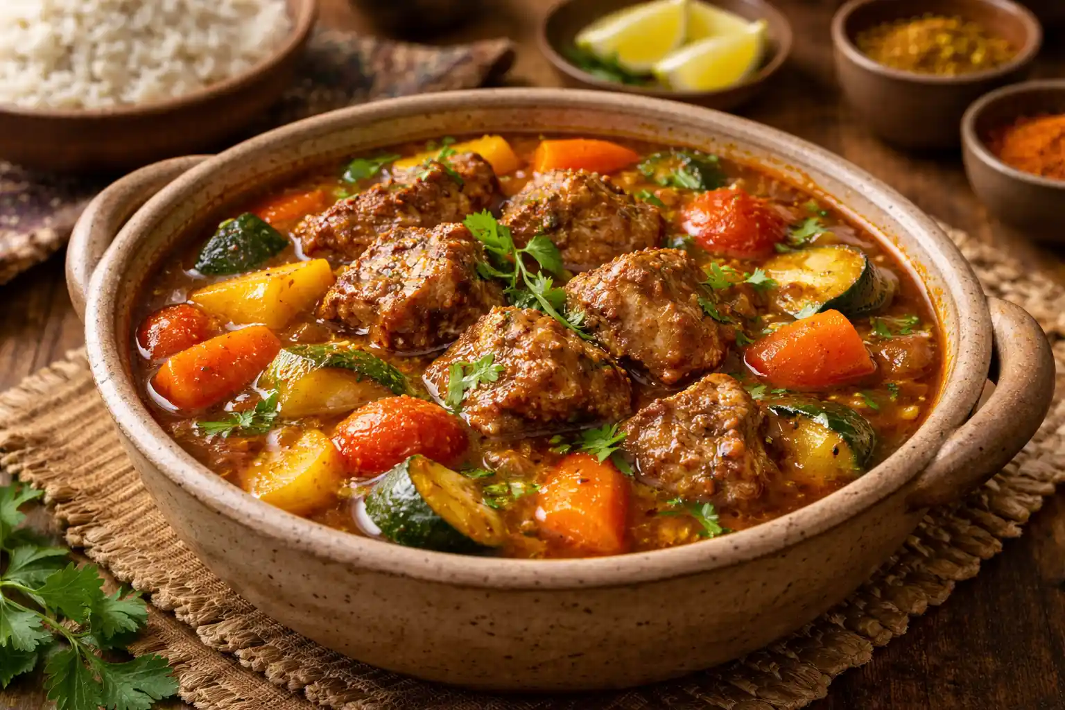 صالونة اللحم القطرية – مرق غني بالخضار والتوابل: الطبق الذي يجمع العائلة حول قدر واحد