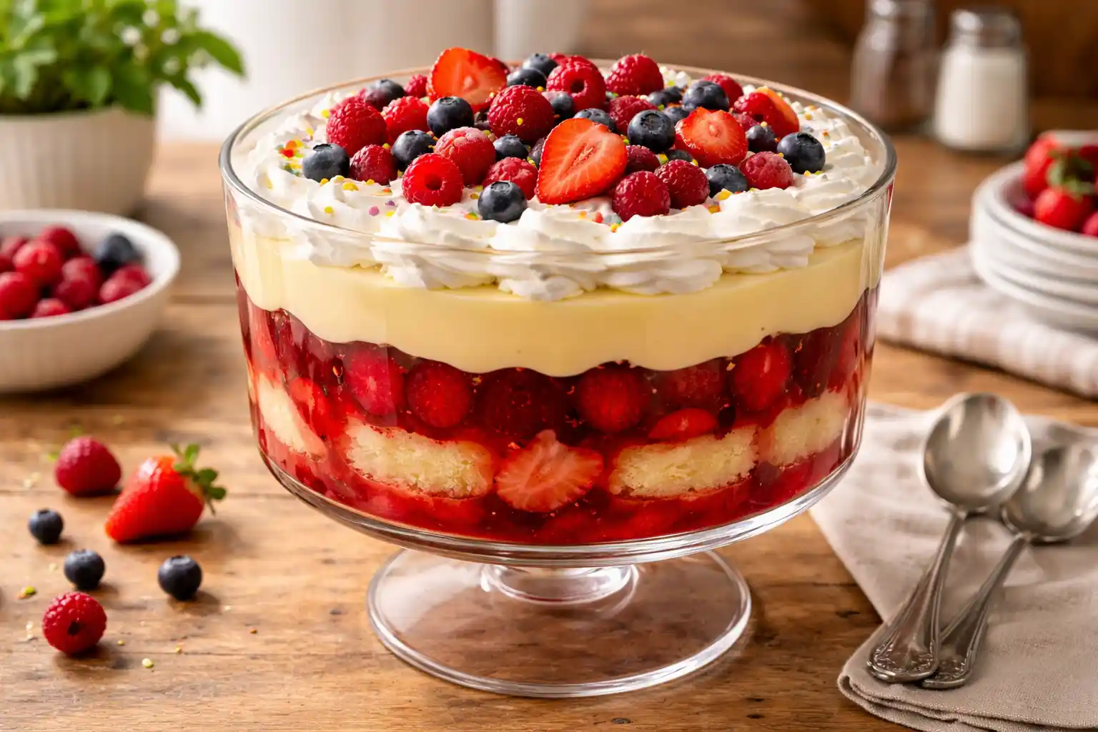 طريقة عمل الترايفل الإنجليزي (English Trifle): طبقات من السعادة في طبق واحد