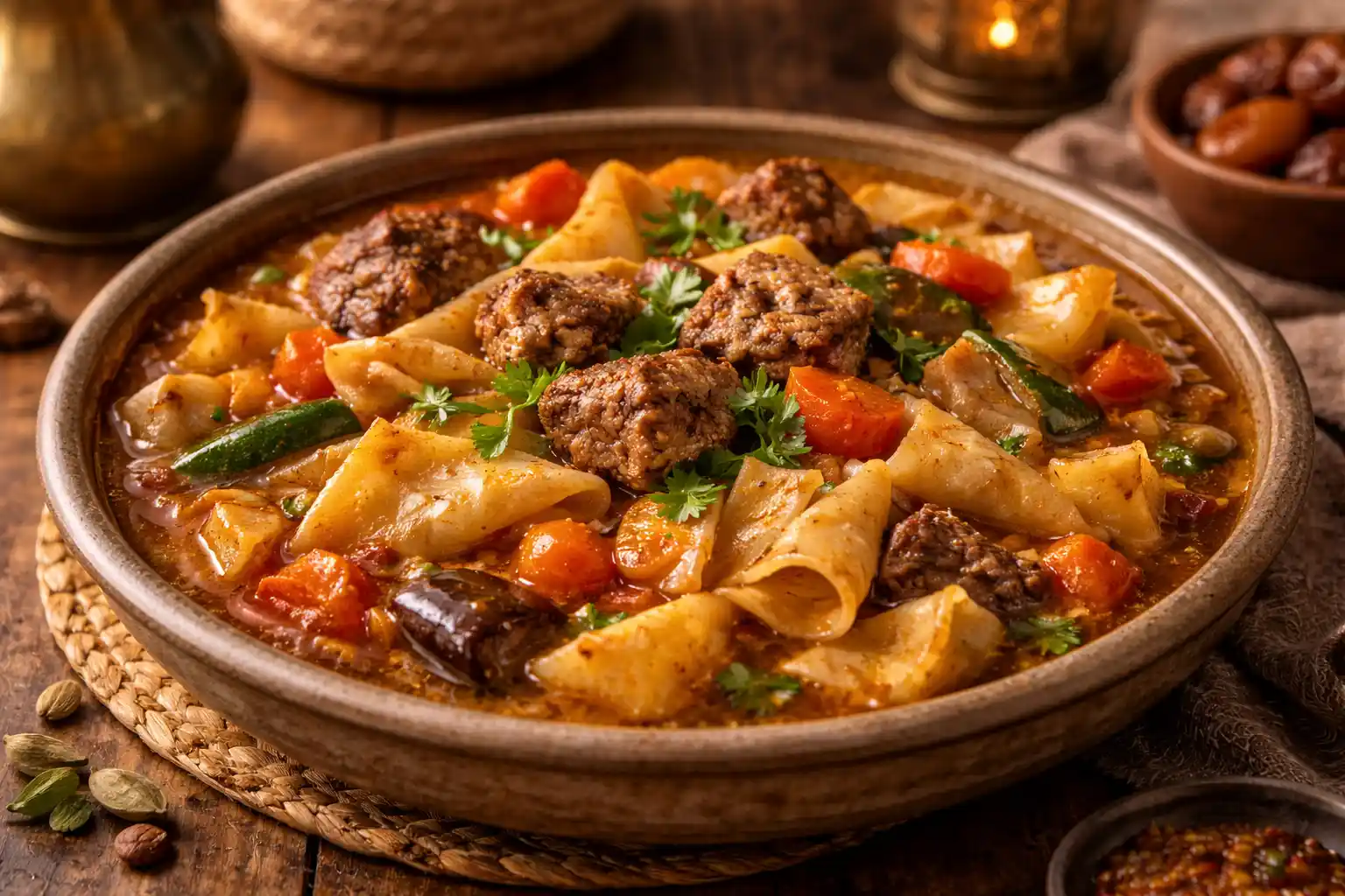 🍗🇶🇦 المرقوق القطري – سيمفونية العجين المطهو بمرق اللحم والخضار