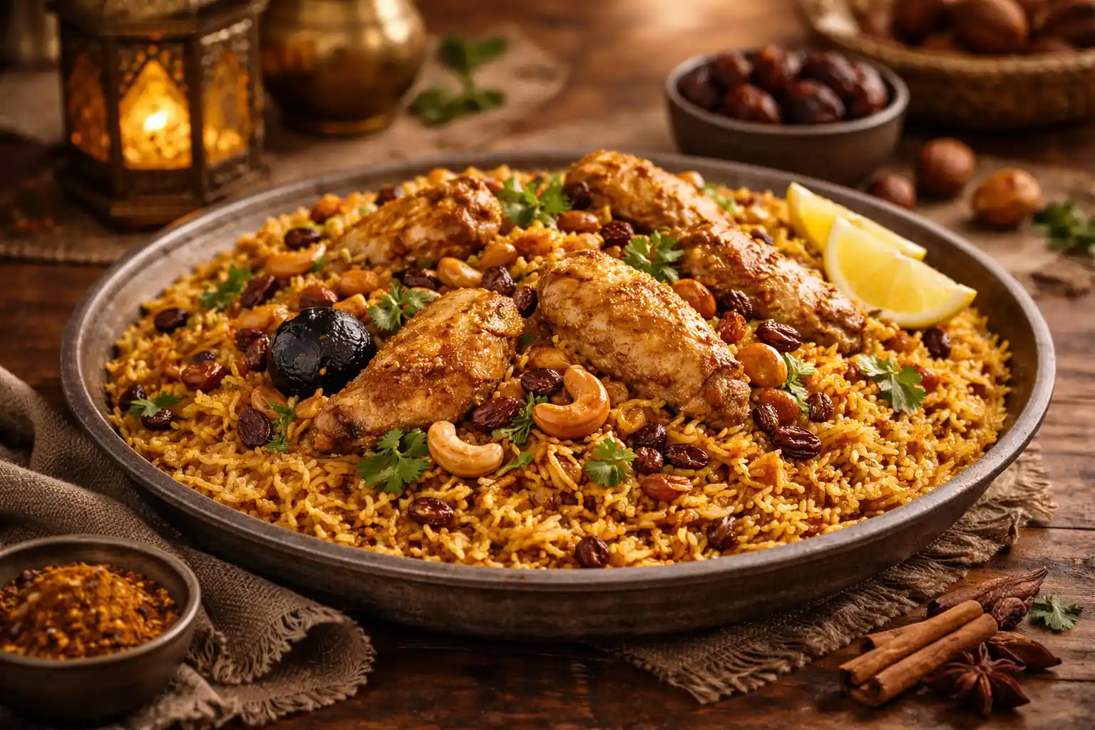 🍛 الكبسة السعودية – أرز متبّل مع لحم أو دجاج بطعم مميز