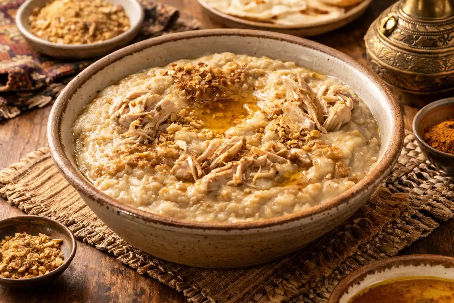 🐑🇶🇦 المضروبة القطرية – سيمفونية القمح المهروس والدجاج: إرثُ الأمهات ونكهةُ “الفرجان”