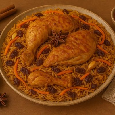 🍛الكبسة السعودية الأصلية – سرّ البهارات والطهي على البخار