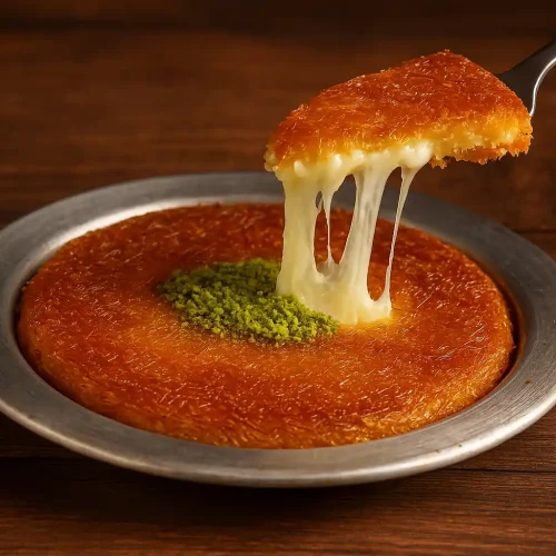 🧀 الكنافة التركية (Künefe) – الجبنة الذائبة داخل خيوط الكنافة الساخنة بالمقاس المعتمد دائما